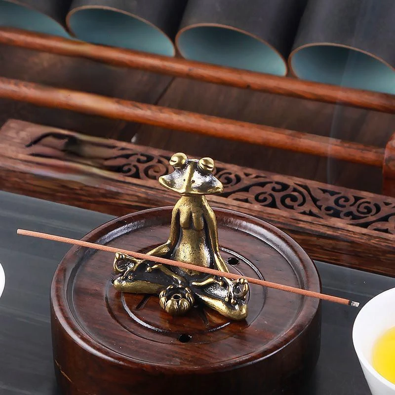 Retro Zen Frog Ornament