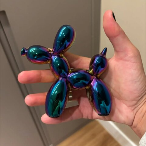Ceramic Balloon Dog Abstract Ornament