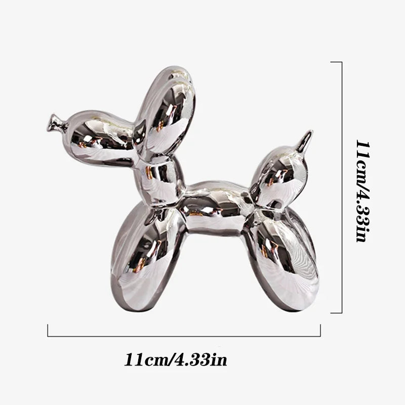 Ceramic Balloon Dog Abstract Ornament