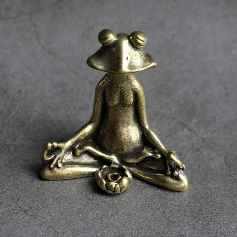 Retro Zen Frog Ornament