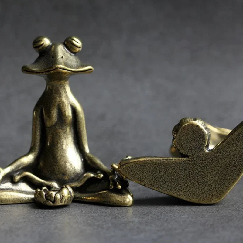 Retro Zen Frog Ornament
