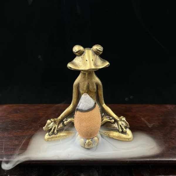 Retro Zen Frog Ornament